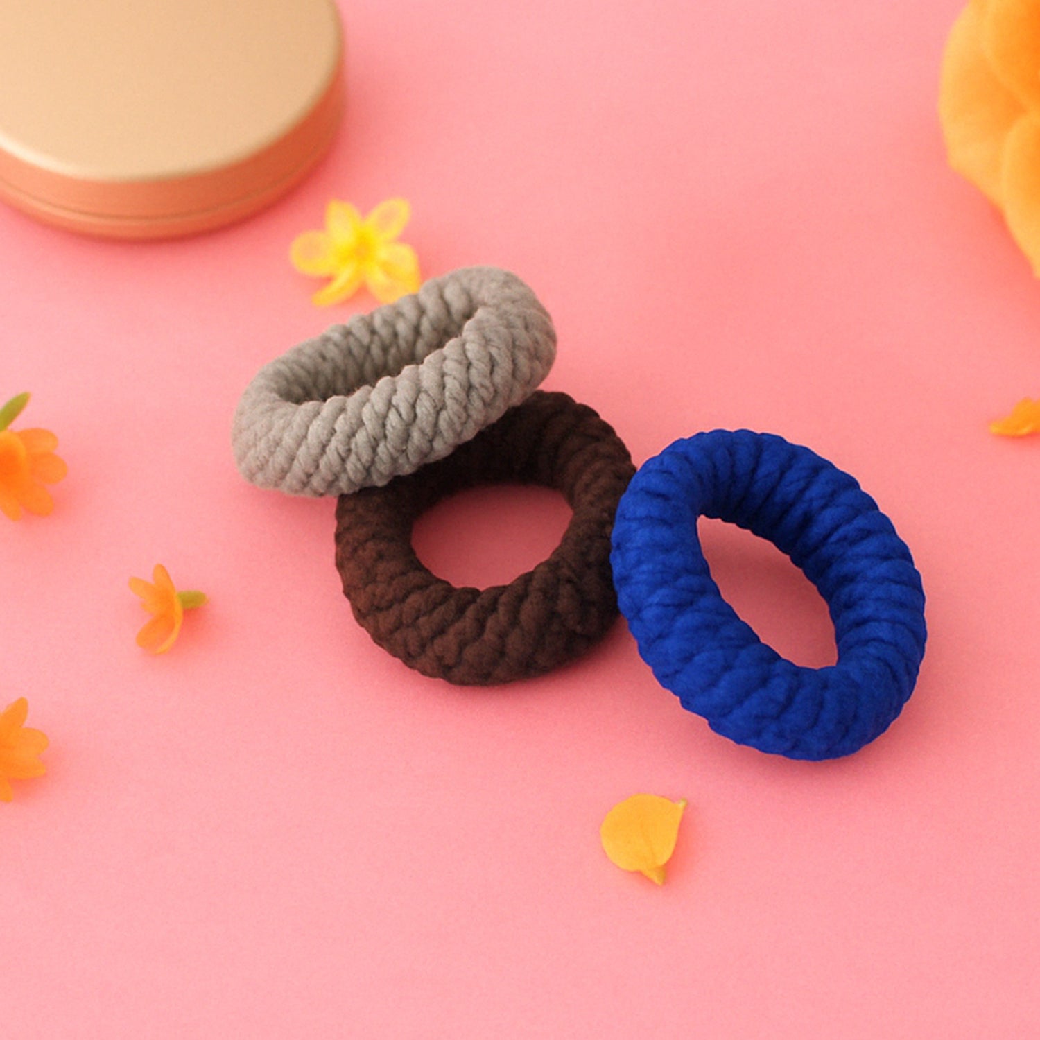 Tyre Shape Hair Rubber Bands Pack of 3 (Multicolour), Hair accessories Tyre Shape Hair Rubber Bands Pack of 3 (Multicolour), Hair accessories